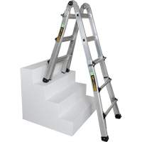 Telescoping Multi-Position Ladder, 2.916' - 9.75', Aluminum, 300 lbs., CSA Grade 1A VD689 | Pathway Supply LP