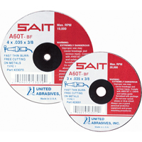 Cut-Off Wheel, 4" x 0.045", 5/8" Arbor, Type 27, Aluminum Oxide, 13500 RPM Pathway Supply LP