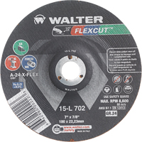 Flexcut Depressed Centre Grinding Wheels, 7", 24 Grit, Aluminum Oxide, 7/8", 8600 RPM, Type 29 Pathway Supply LP