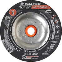 HP Combo Spin-On Combination Wheel, 4-1/2" x 1/8", 5/8"-11 Arbor, Type 27S Pathway Supply LP