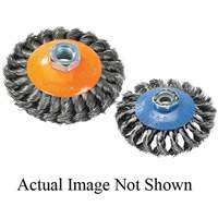 Knot-Twisted Wire Saucer Cup Brush, 6" Dia. x 5/8"-11 Arbor Pathway Supply LP