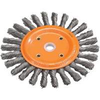 Knot-Twisted Wire Bench Wheel, 6" Dia., 0.0118" Fill, 5/8" Arbor, Steel Pathway Supply LP