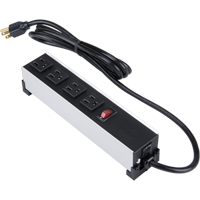 Barre d'alimentation en aluminium bross&eacute; pour l'int&eacute;rieur, 4 Prise(s), 6' Pathway Supply LP