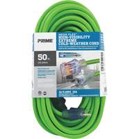 Cordon rallonge haute visibilit&eacute; Neon Flex, Ext&eacute;rieur, SJTW, AWG 12/3, 15 A, 50' Pathway Supply LP