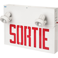 Stella Combination Signs - Sortie, LED, Hardwired, 17-1/2" L x 12-1/2" W, French Pathway Supply LP