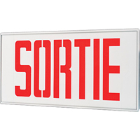 Stella Exit Signs - Sortie, LED, Hardwired, 17-1/2" L x 18-1/2" W, French Pathway Supply LP