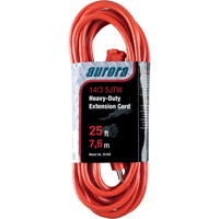 Vinyl Extension Cord, Outdoor, SJTW, 14/3 AWG, 15 A, 25' Pathway Supply LP