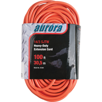 Vinyl Extension Cord, Outdoor, SJTW, 14/3 AWG, 13 A, 100' Pathway Supply LP