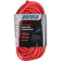 Vinyl Extension Cord, Outdoor, SJTW, 14/3 AWG, 13 A, 3 Outlet(s), 100' Pathway Supply LP