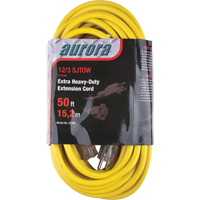 Vinyl Extension Cord with Light Indicator, Outdoor, SJTOW, 12/3 AWG, 15 A, 50' Pathway Supply LP