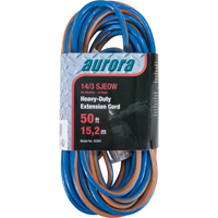 Cordon rallonge en caoutchouc TPE avec indicateur lumineux, Toutes saisons, SJEOW, AWG 14/3, 15 A, 50' Pathway Supply LP