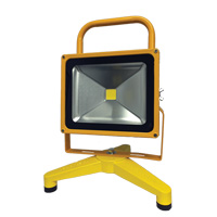 Rechargeable And Portable Floodlights, LED, 30 W, 3000 Lumens, Aluminum Housing Pathway Supply LP