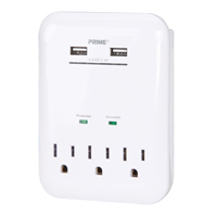 Prime&reg; USB Charger with Surge Protector Pathway Supply LP