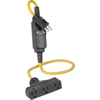 Triple-Tap Inline GCFI Extension Cord & Connector, 120 V, 15 Amps, 3' Cord Pathway Supply LP