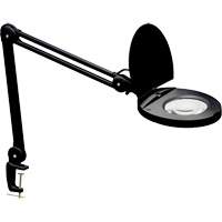 Lampe loupe ajustable, Dioptrie 5, Ampoule DEL, Bras de 47", Pinces serre-joints, Noir Pathway Supply LP