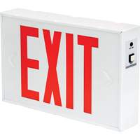 Exit Sign, LED, Battery Operated/Hardwired, 12-1/5" L x 7-1/2" W, English Pathway Supply LP