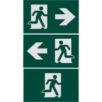 Running Man Sign with Security Lights, LED, Battery Operated/Hardwired, 12-1/10" L x 11" W, Pictogram Pathway Supply LP