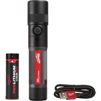 1100L Twist Focus Flashlight, LED, 1100 Lumens, Rechargeable Batteries Pathway Supply LP