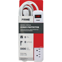 Surge Protector, 6 Outlets, 1000 J, 1875 W, 8' Cord Pathway Supply LP