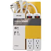 Power Strip 2-Pack, 6 Outlet(s), 3', 15 A, 1875 W, 125 V Pathway Supply LP