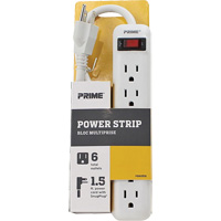 Power Strip, 6 Outlet(s), 1-1/2', 15 A, 1875 W, 125 V XJ246 | Pathway Supply LP
