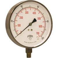 Contractor Pressure Gauge, 4-1/2" , 0 - 100 psi, Bottom Mount, Analogue YB900 | Pathway Supply LP